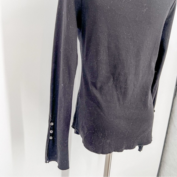 Three Dots Black Long Sleeve Shirt - Picture 4 of 5